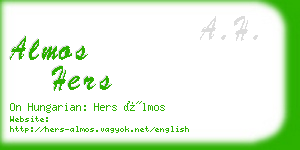 almos hers business card